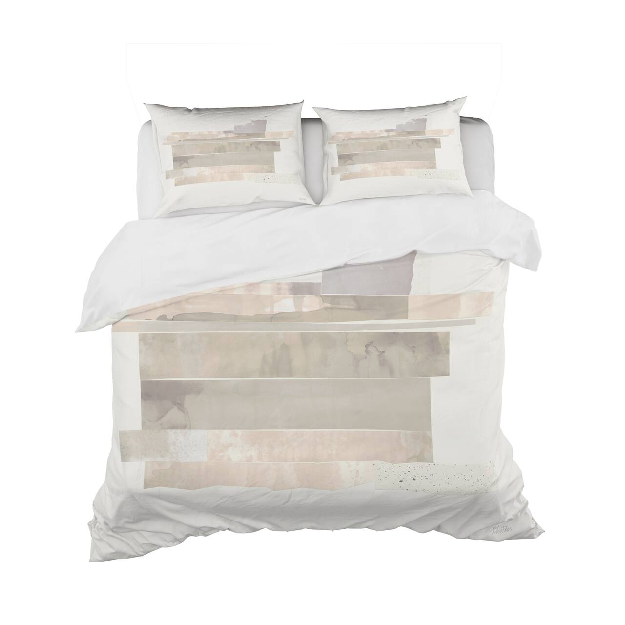 Designart 'Geometric Neutral Form II' Geometric Bedding Set - Duvet Cover & Shams